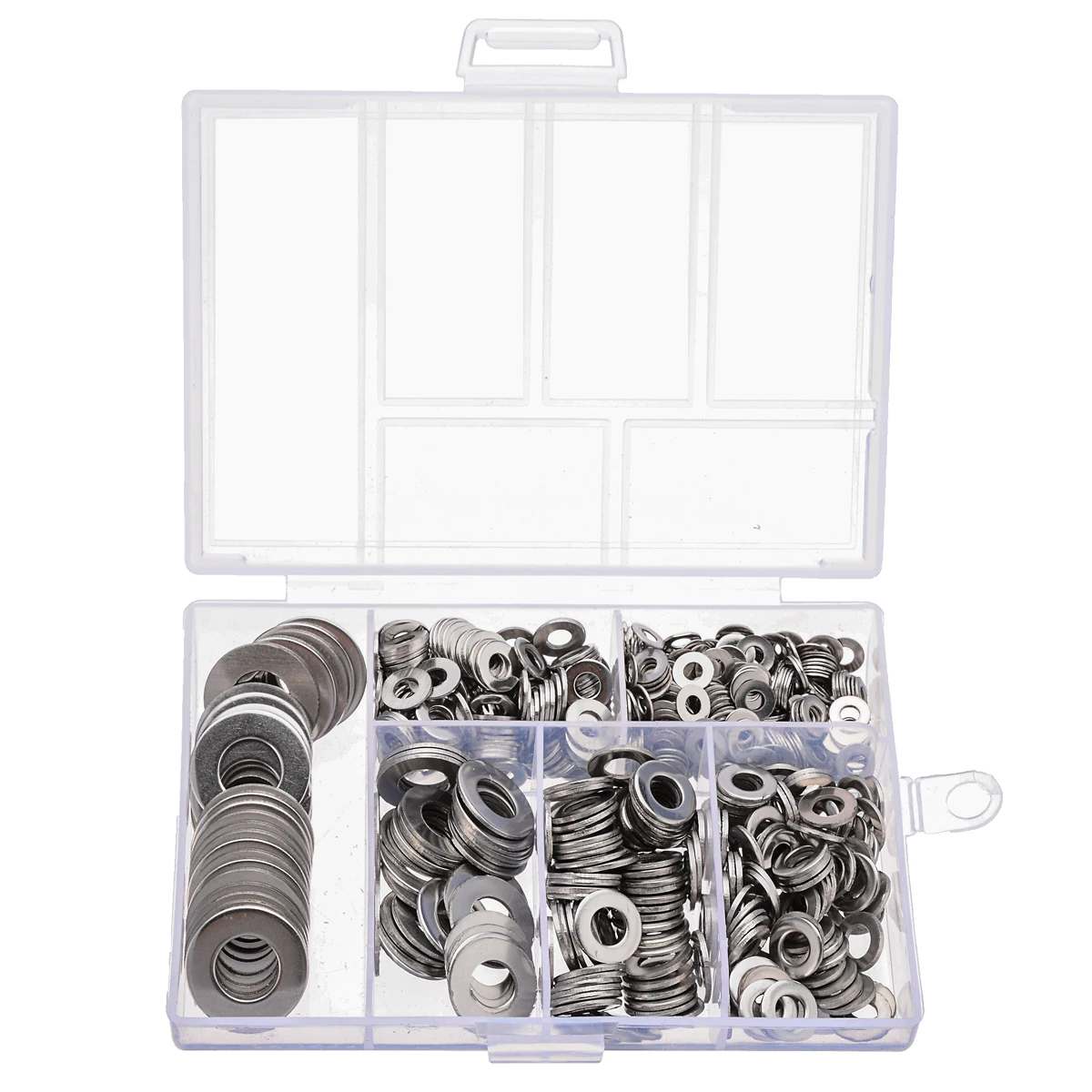 660pcs M3 M4 M5 M6 M8 M10 Stainless Steel Flat Washer Gasket Sealing Ring Kit Screw Bolt Spacers