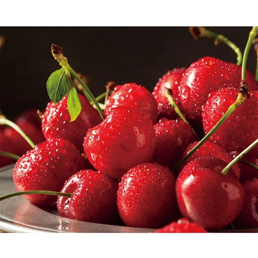Cherry 5d алмазные вышитые Фрукты DIY алмазная живопись вышивка крестиком полная
