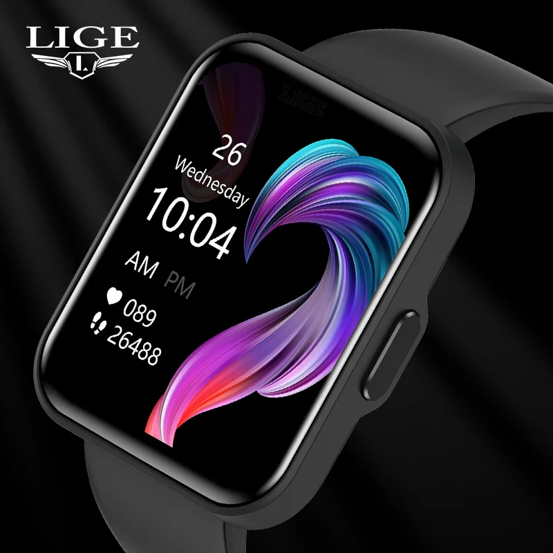 Смарт-часы Lige мужские Xiaomi спортивные с GPS-треком для фитнеса контроля здоровья |