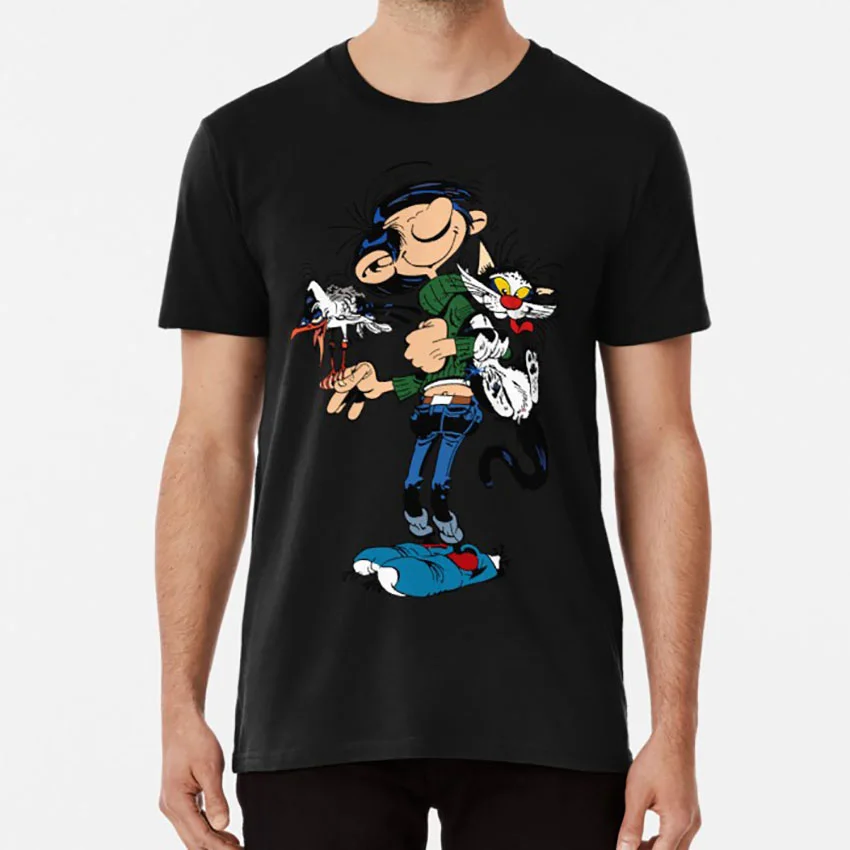 Gomer Goof футболка gaston lagaffe guust flater katje cat meeuwtje lachmeeuw Чайка смеющаяся комикс |