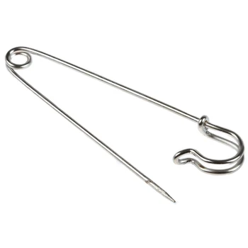 

New 10 PCS 4 Inch Large Metal Safety Pin--Big and Strong Enough to Hold Heavy-Weight Fabrics and Materials Canvas, Leather, Upho