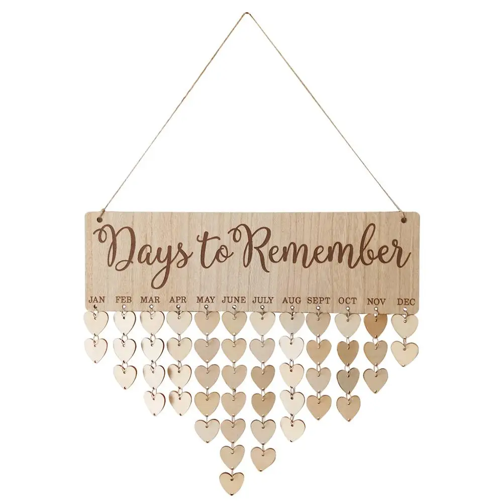 Birthday calendar days remember | birthday reminder board | birthday  calendar wood - desk calendar - aliexpress
