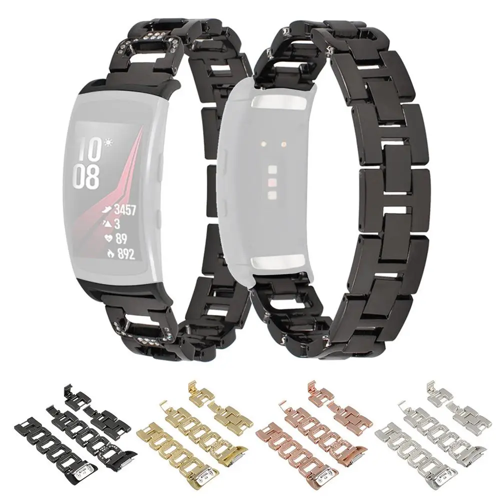 Бар сверло бралет Смарт часы ремешок для samsung gear Fit 2/Fit 2Pro унисекс роскошный часов