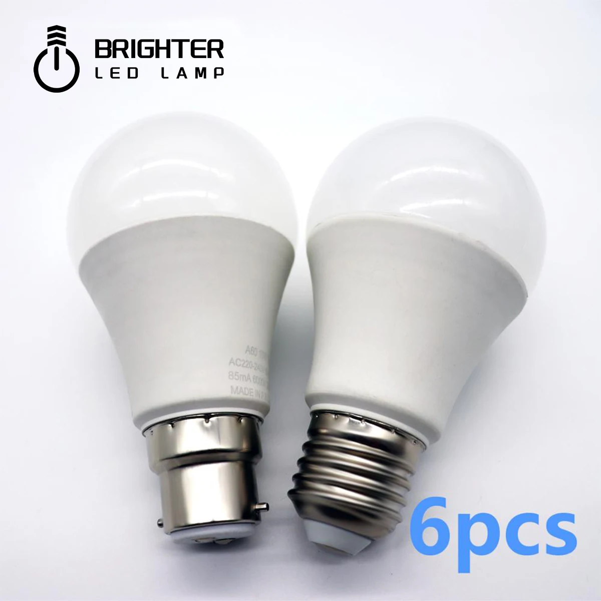 

High Brightness Led Bulb A60 6pcs/lot 12w 10W E27 B22 Lampada 220v-240v 3000k 4000K 6000k Bombilla