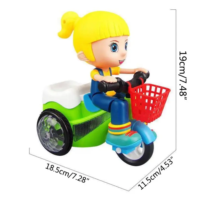 Electric Tricycle Toys 360 Degree Rotating Stunt Bicycle Music Light Kids Toy NEW 6 Electric Tricycle Toys 360 Degree Rotating Stunt Bicycle Music Light Kids Toy NEW 6