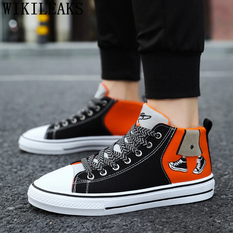 

Men Canvas Shoes Hip Hop Mens Casual Shoes Hot Sale Breathable Sneakers Fashion High Top Shoes Men Sneakers 2024 Tenis Masculino