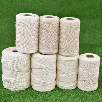 

Cotton Cord DIY Handmade Cotton Yarn Gradient Natural Beige Twisted Cord Rope Color Soft Comfortable Craft Macrame String