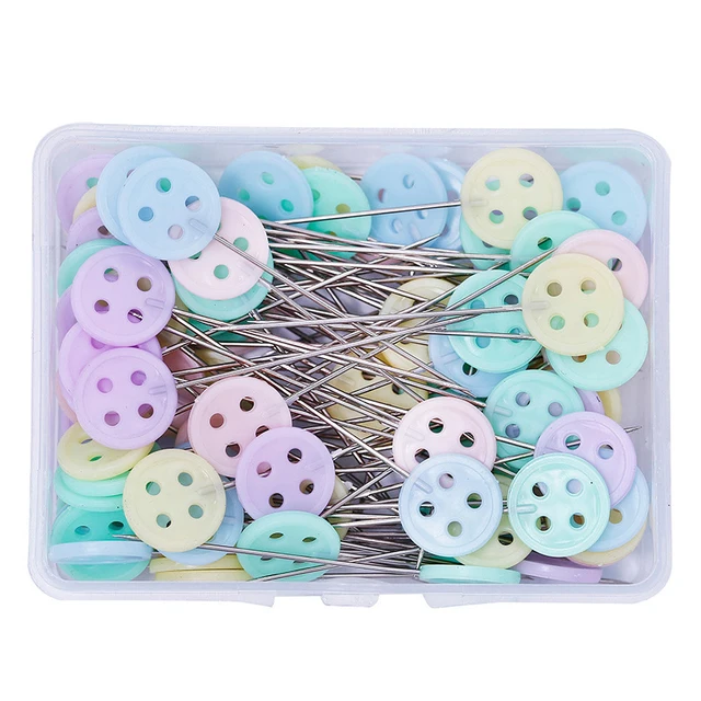 50pcs/box Dressmaking Pins Embroidery Patchwork Pins DIY Handmade Sewing Patchwork Pins Big Head Pins Sewing Tool Needle Arts C