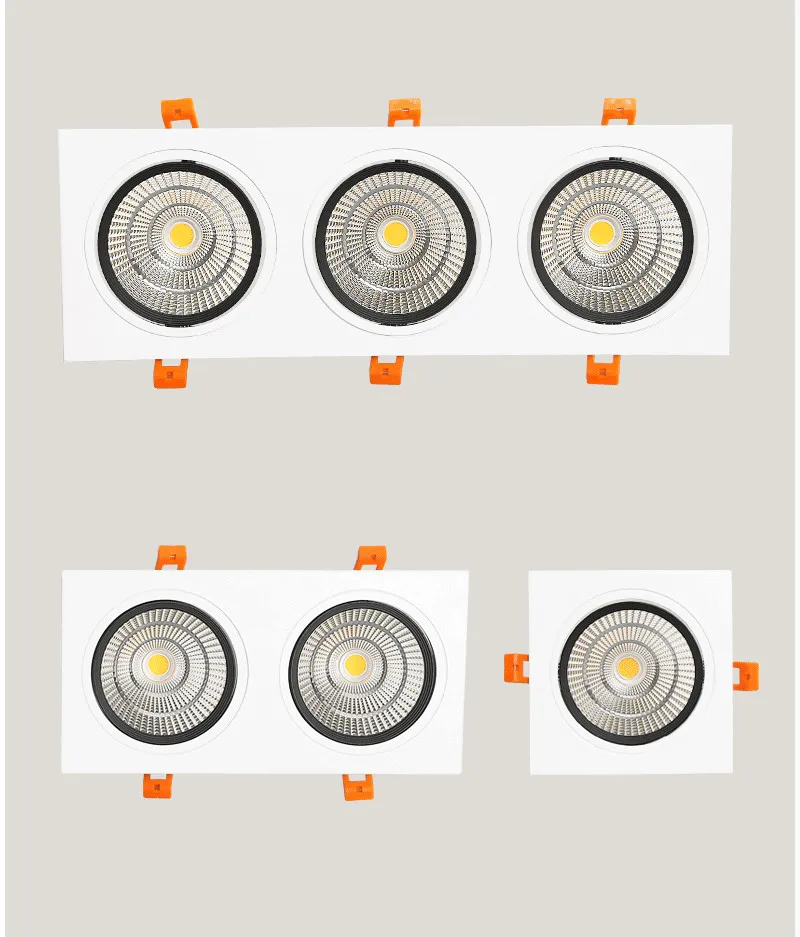 led斗胆灯双头射灯方形嵌入式豆胆灯酒店展厅背景灯双筒灯三头灯-tmall_11