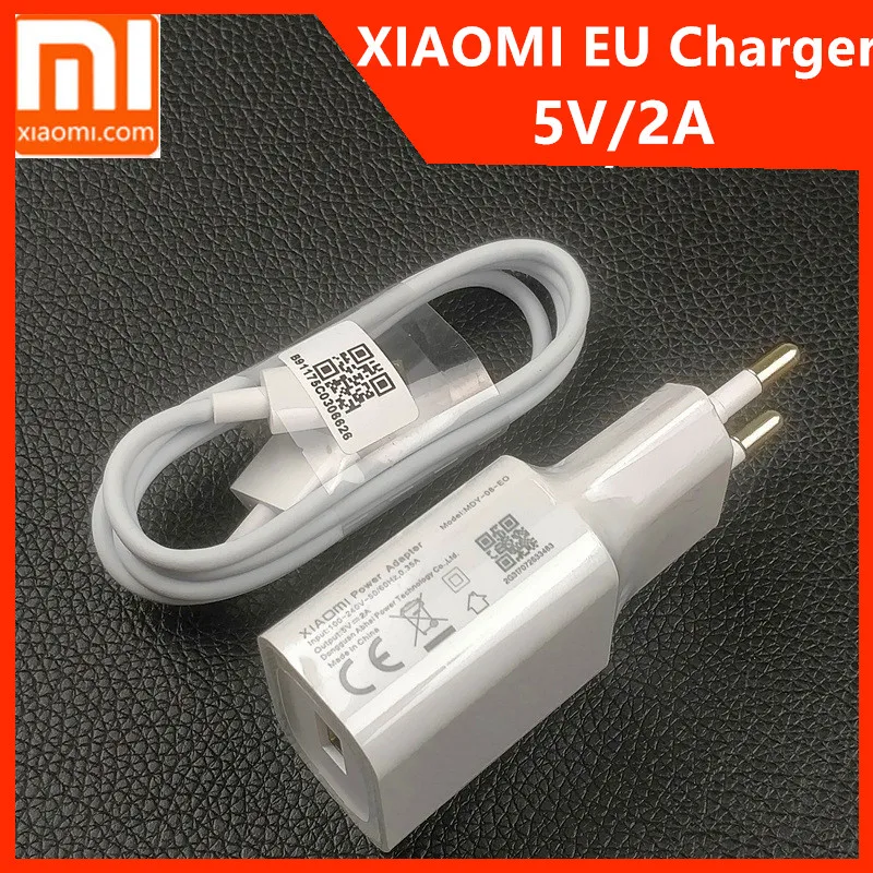 Оригинальное зарядное устройство Xiaomi 5 В/2 а с европейской вилкой адаптер 80 см