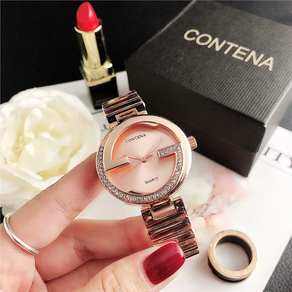 Montre Femme, новинка, женские часы из розового золота, Известный Топ бренд, роскошные женские наручные часы из нержавеющей стали, женские кварцевые часы