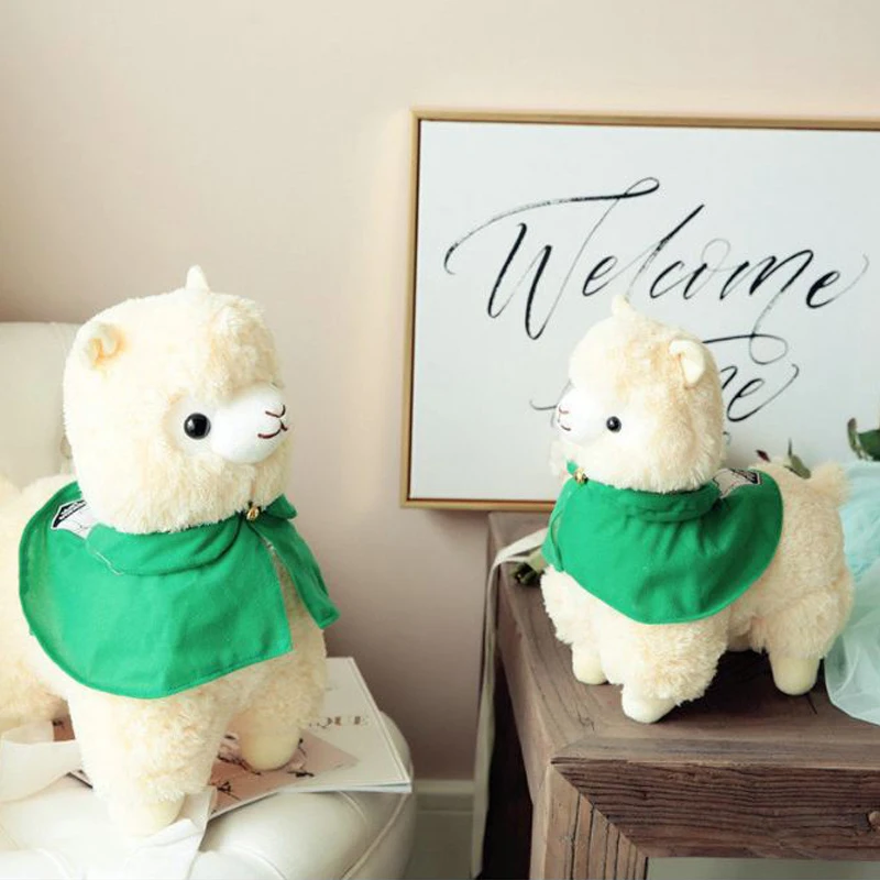1 шт. 35 см японский Alpacasso мягкие игрушки Kawaii овца Альпака с плащом Куклы Мягкие животные игрушки Дети Рождественские подарки