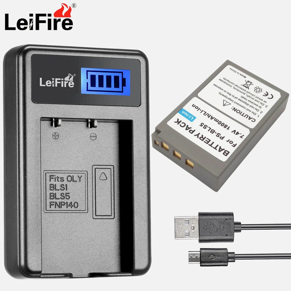 BLS 5 BLS5 Bls50 Battery + LCD USB Charger для Olympus OM D Mark III II PEN E M10 PL2 PL6 Stylus 1|Цифровые аккумуляторы| |
