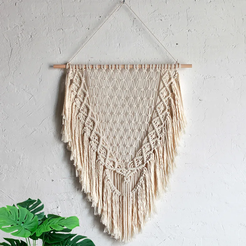 

Wall Macrame Romantic Wedding Decoration Wall Hanging Tapestry Dreamcatcher Hand-woven Wall Decor Tapestry Headboard Bohemian