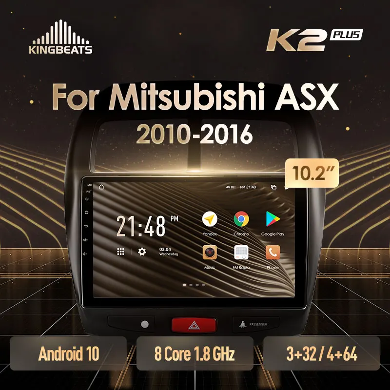 KingBeats штатное головное устройство For Mitsubishi ASX 1 2010 2016 GPS Android 10 автомагнитола на