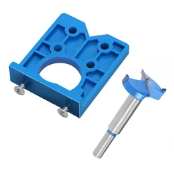 Guide de perçage de charnière, localisateur de trous de charnière, gabarit de perçage, forets, menuiserie, ouvre trou de porte, accessoires d'armoire, outil 35mm 