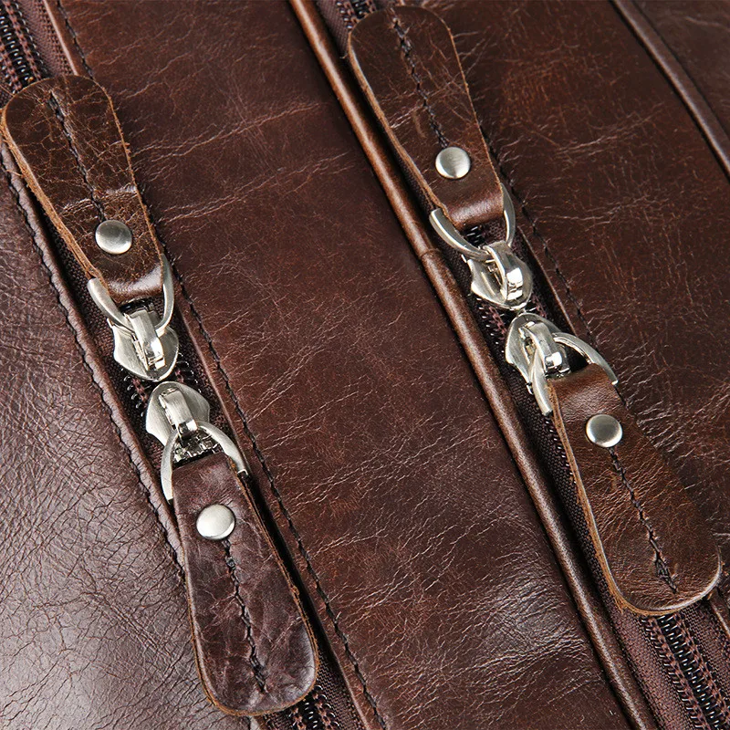 Высококачественная Мужская сумка через плечо из натуральной воловьей кожи 17 дюймов портфели для Ноутбуков Портфель винтажная сумка через плечо 7319