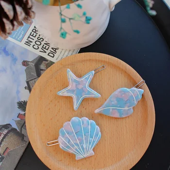 

3pcs Fashion Hair Clips Cute Shape Hairpins Shell Ice Cream Star Headdress for Woman Lady Girl