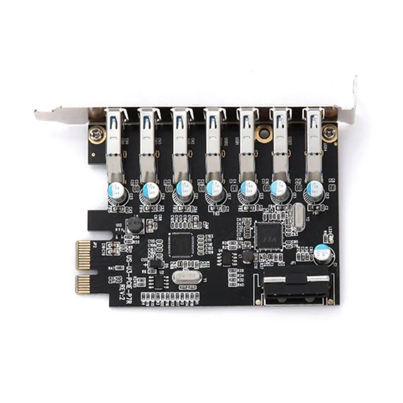

7 Ports Superspeed PCI-E To USB 3.0 Expansion Card PCI Express Internal NC99