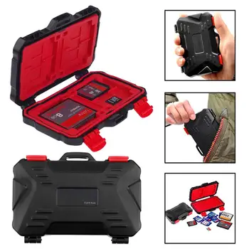 

SD Card Box Memory Card Case Holder for 4pcs CF card SDXC MSPD XD 12 TF T-Flash Storage Box Protector Case Waterproof Anti-shock