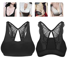 

Intelligent Breast Care Bra Electric Vibration Heating Massage Breast Care Device Washable USB Charging Breast Massage Bra Black