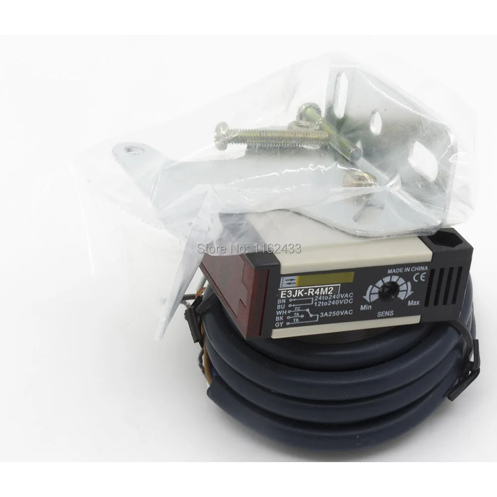 interruptor c/élula fotoel/éctrica Interruptor del sensor fotoel/éctrico de reflexi/ón especular E3JK-R4M1 de AC 90-250V 3A