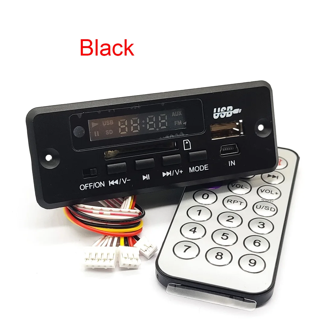 5V/12V MP3 Decoder Board Player With Display Dual Channel Without Power Amplifier Remote Control FM Power Off Memory 