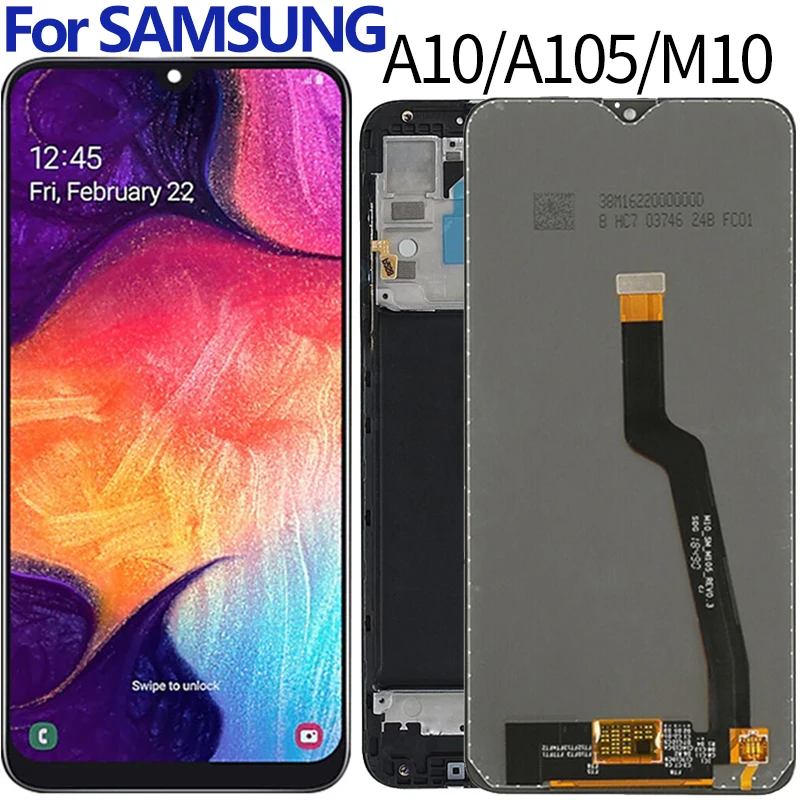 Для Samsung Galaxy A10 lcd A105 A105F SM-A105F ЖК-дигитайзер в сборе с рамкой M10 M105 дисплей запасные
