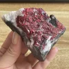 Natural Plum Blossom Cinnabar Quartz Rough Crystal Raw Gemstone Decor 6