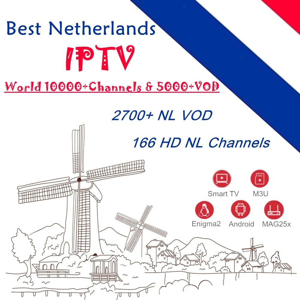 

Nederlands IPTV 10000 HD Live Subscription Android TV box Europe France Netherlands Sweden Germany IPTV Smarters Dutch M3U TV