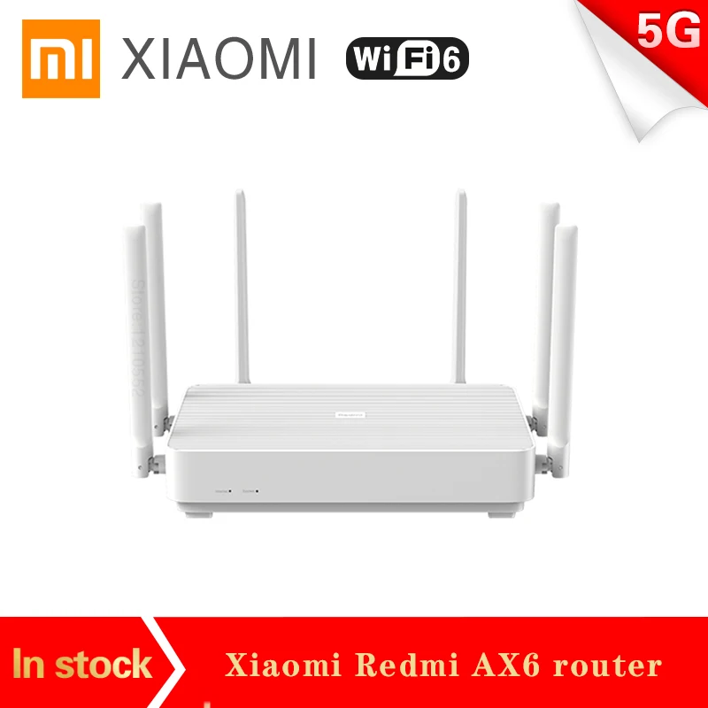 Nouveau Xiaomi Redmi AX6 routeur sans fil 2976 Mbps 5G Qualcomm 6 cœurs CPU 512 mo WiFi6 maille répéteur amplificateur dextension réseau PPPOE