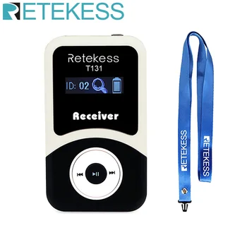 

Retekess T131 Wireless Receiver for Tour Guide system Simultaneous Translation Interpretation Teaching System Meeting Church