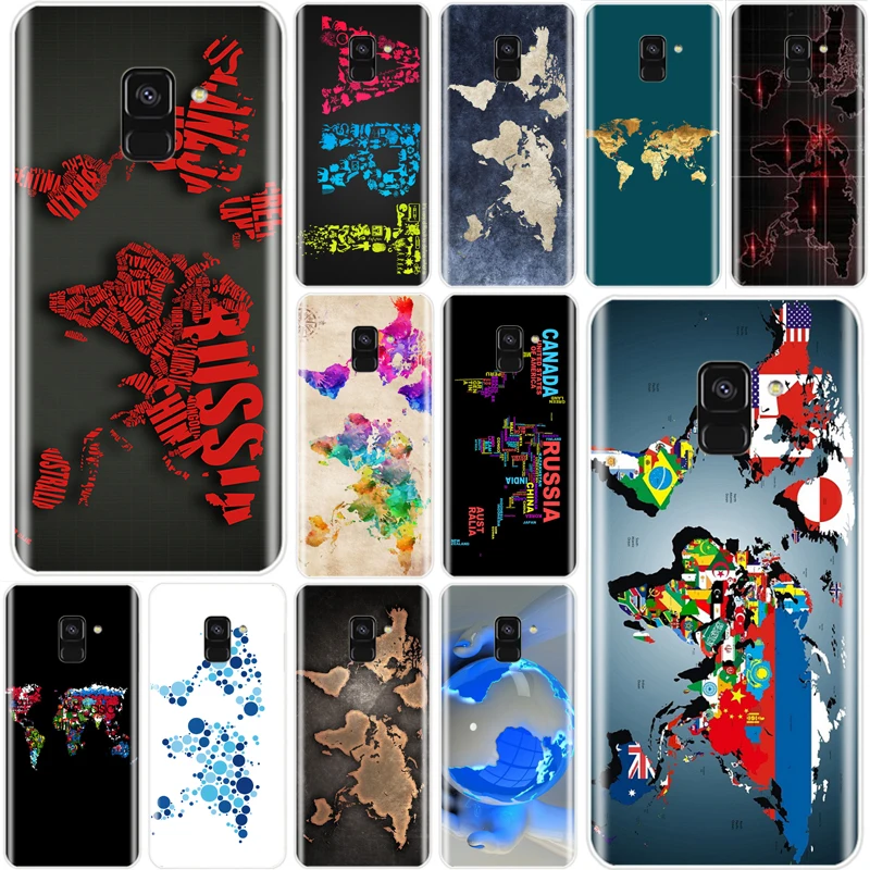 

2019 World Map Cover TPU Phone Case For Samsung Galaxy J4 J5 J6 J8 2018 J3 J5 J7 2017 J7MAX J5 J7 2016 J3PRO