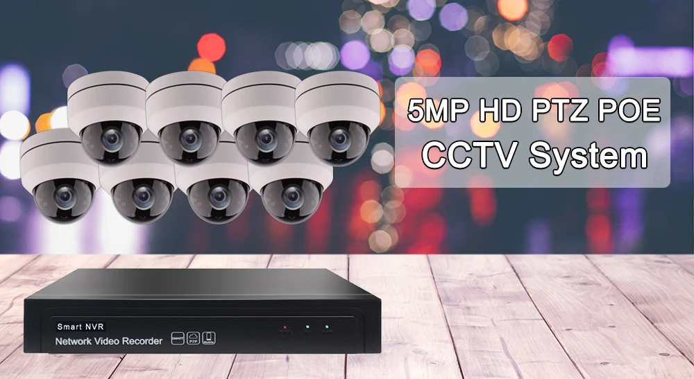 8ch 5MP poe ptz комплект системы H.265 CCTV безопасности 16ch NVR Крытый водонепроницаемый 2,8-12 мм 4X оптический зум IP камера видеонаблюдения