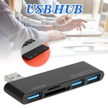

Portable 5 Ports USB 3.0 Hub USB Splitter with SD/TF Card Reader For Desktop PC Laptop USB3.1 Multifunctional HUB Adapter