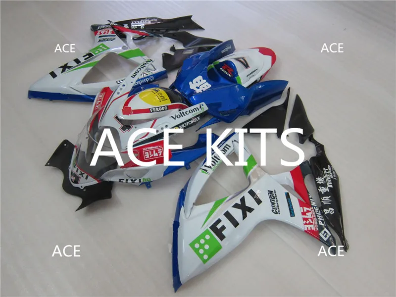 ABS инъекции обтекатели комплект подходит для SUZUKI GSX-R600 GSX-R750 K6 2006 2007 GSX-R600 k6 06 07 синий A73