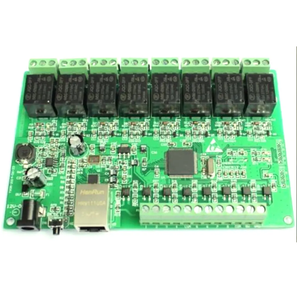 8 способ IO 8-канальный сетевой релейный сетевое реле двойной контроль Ethernet TCP Modbus