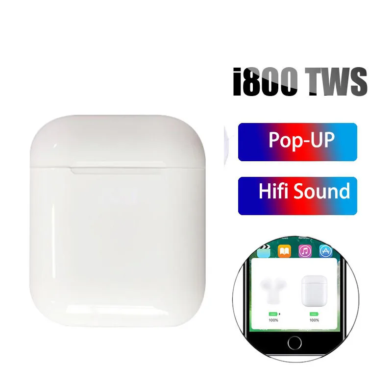 Новинка i800 TWS Pop up Bluetooth 5,0 гарнитура Беспроводные наушники вкладыши супер бас PK i100 i1000 i2000 i 60 i 800 TWS