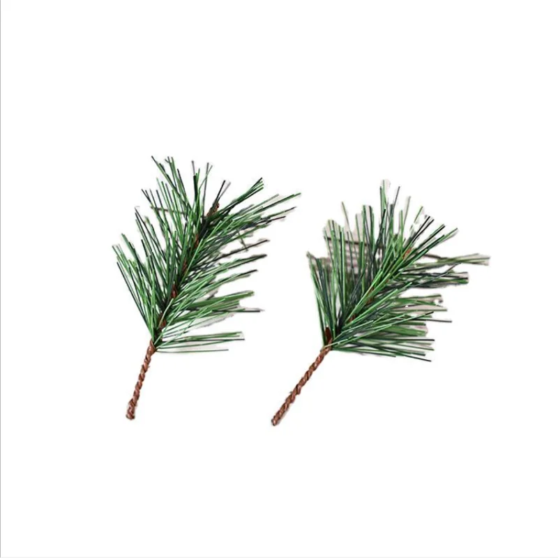 

Christmas Tree Accessories Pvc Green Pine Leaves Festive Plant Layout Diy Branch Simulation Potted Plants 2022 New Year Pendant