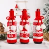 Funda navideña para botella de vino, decoración de Feliz Navidad para el hogar, adornos de navidad, regalos Xams, decoración de Navidad 2022 ► Foto 1/6