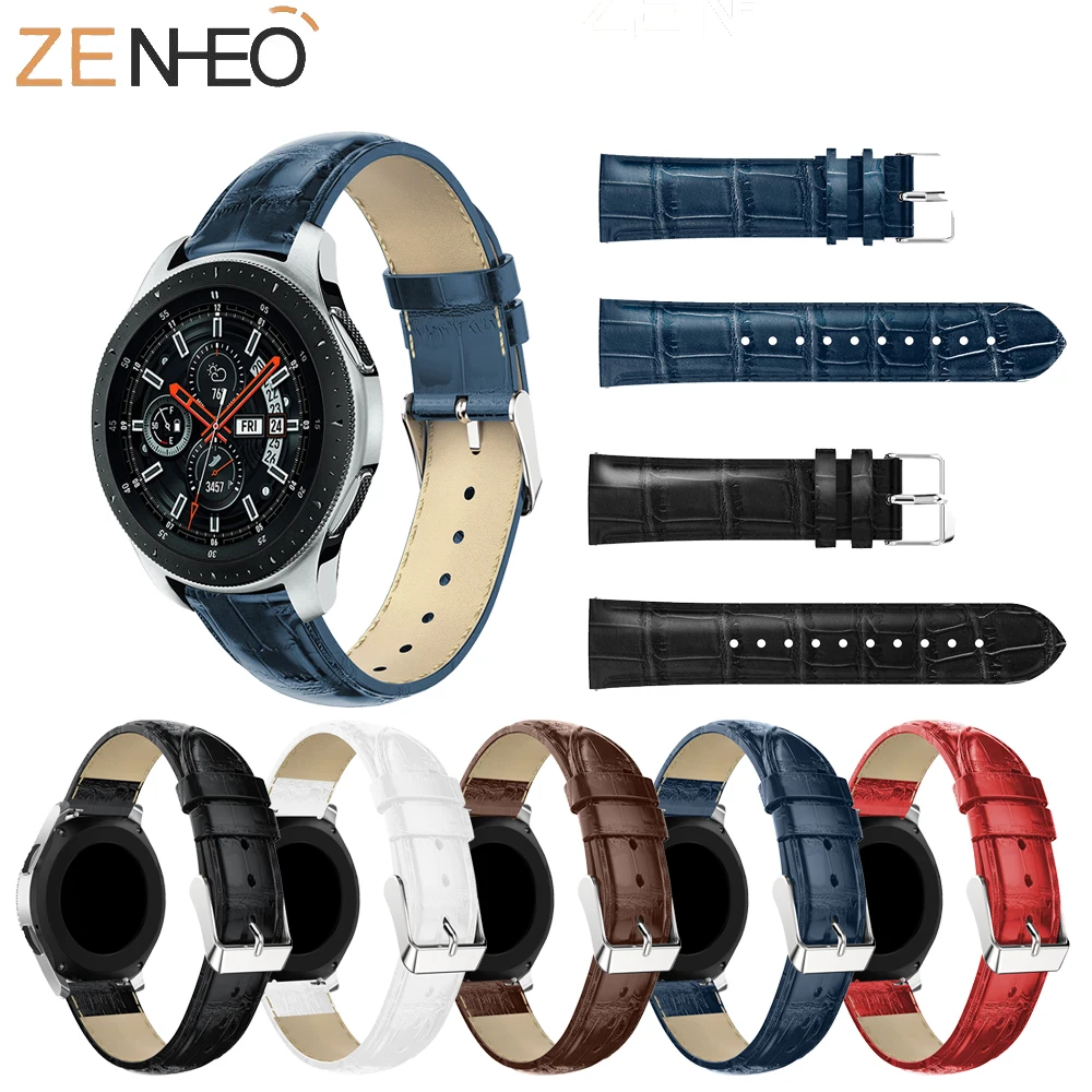 

New fashion for Samsung Galaxy watch 46mm smart watch band wrist strap crocodile belt trap 22mm replacement watch straps