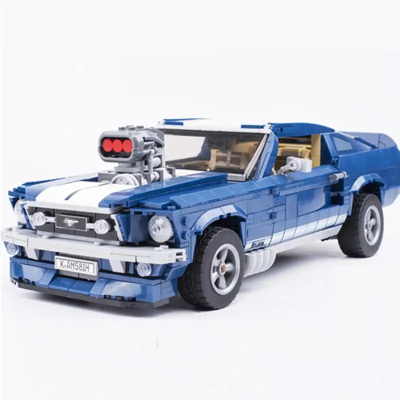 MOC Creator Expert Technic Retro 1960s Mustang GT спортивный автомобиль Строительные блоки Набор