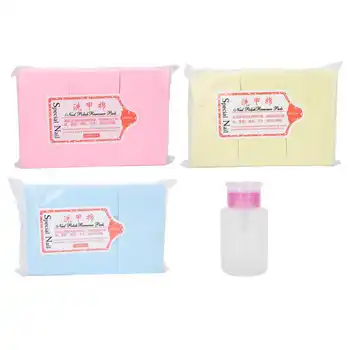 

Manicure Set Маникюр Nail Polish Remover Wipes Cotton Empty Pump Dispenser Nail Art Remover Tools Kit Nail Extension