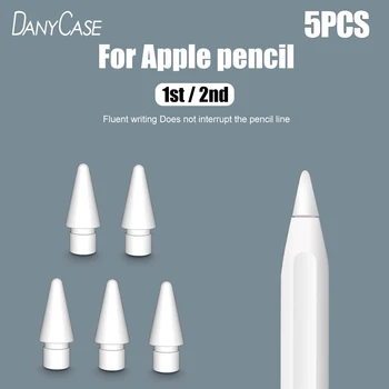 

5PCS Original Apple Pencil Tip Replacement For Apple Pencil 1st 2nd Generation For Apple Pencil 1 2 Tip Nib Spare Replace