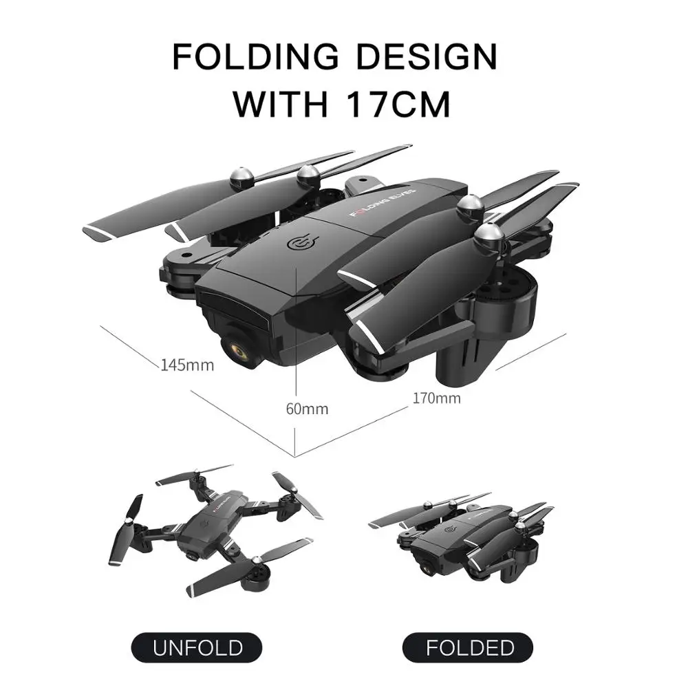 

Foldable RC Mini Drone Pocket Drone Micro Drone RC Helicopter With HD Camera Altitude Hold Wifi FPV FSWB Pocket Dron s6