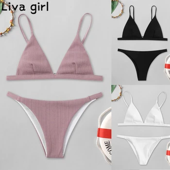 

2020 solid Bikinis Womens Bandage Push Up Swimsuit Tankini Swimwear Padded Bathing Beachwear Swimming Suit Monokini Bikini Sets