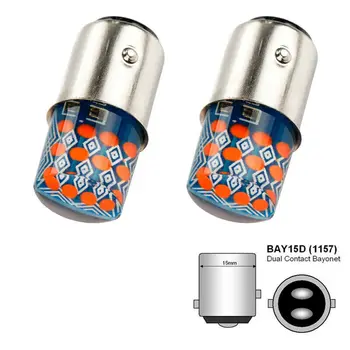 

Car LED Lights Auto 2Pcs Red Lamp Replacement Parts Accessories Blinking