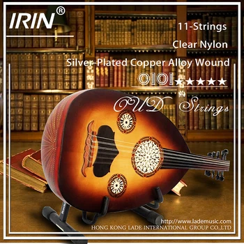 

Udchenko Strings Set Oud Lute Transparent Nylon Light Strings Silver Plated Copper Alloy Wrapped String for Oud