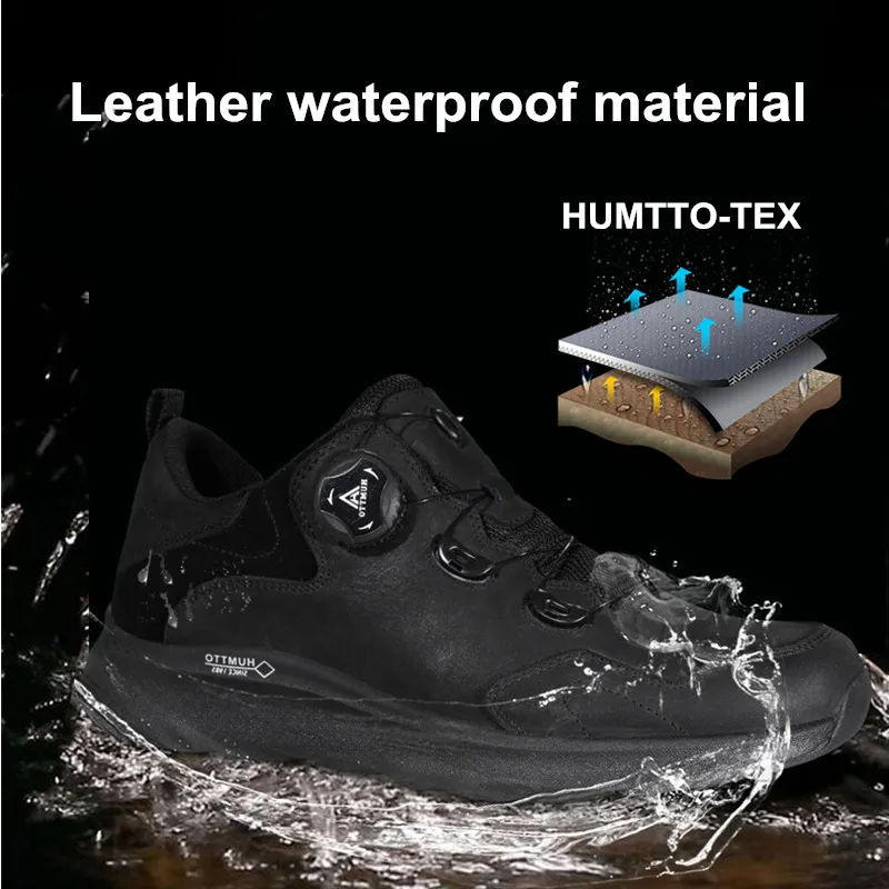 HUMTTO Waterproof Running Shoes Breathable Trail Sneakers for Men Leather Designer Jogging Sport Man Luxury Walking Shoes Men's