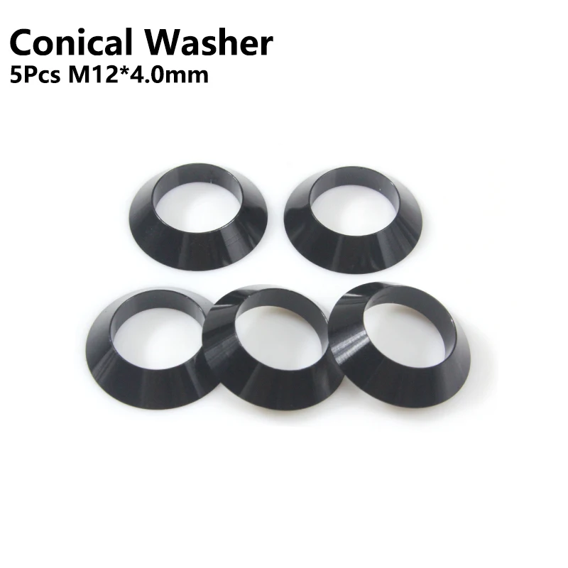Bicycle Thru Axle Precision Washers - M12 Flat & Conical Collection